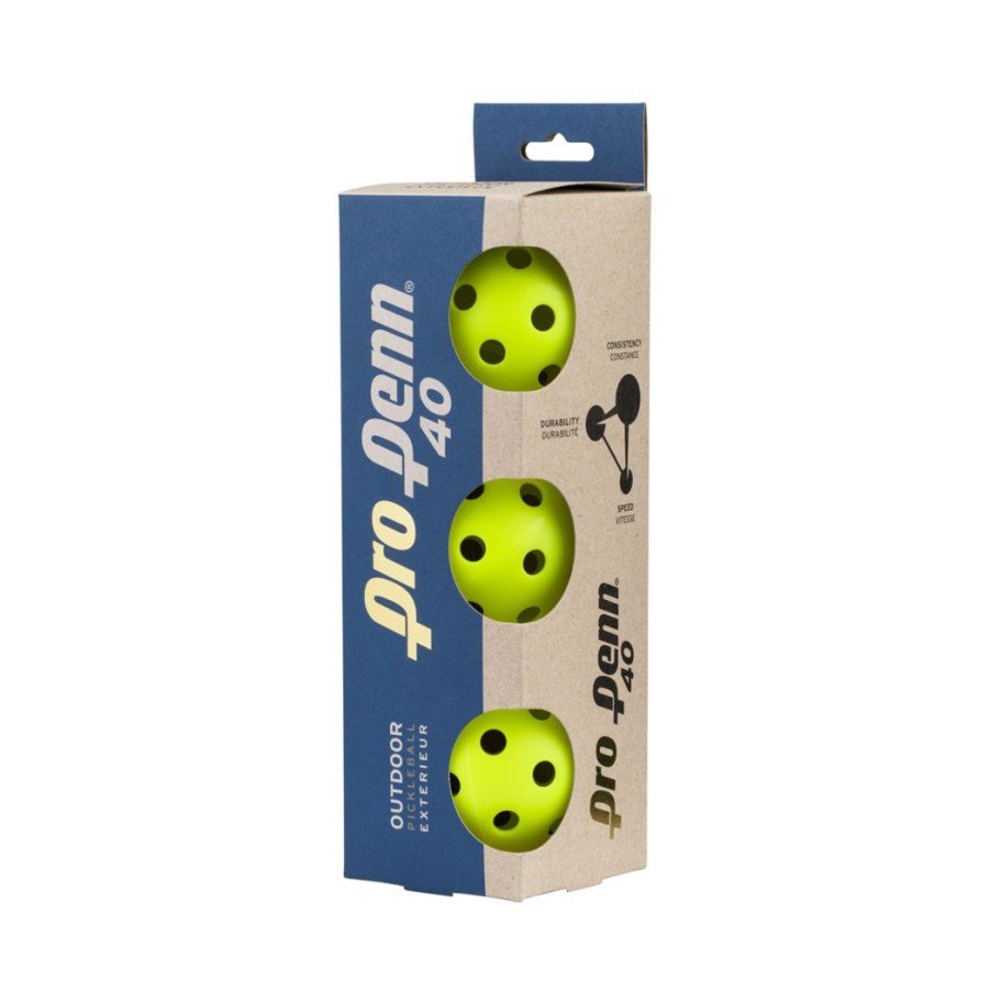 Racquetsports HEAD Balls | Pro Penn 40 Outdoor 3 Pack Pickleballs